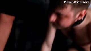 Pissing in slave's mouth